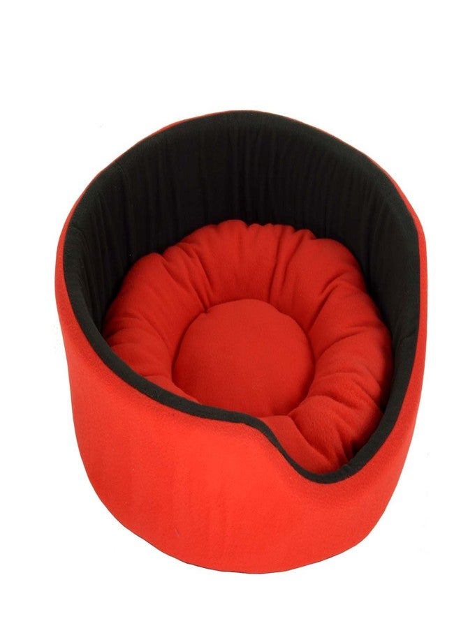 Fluffy's Luxurious Soft Red & Black Dog/Cat BedBoth Side(Export Quality)- Medium - Image 1